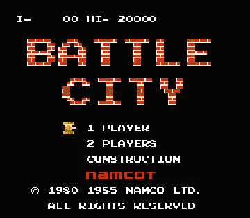 BattleCity (Japan) screen shot title